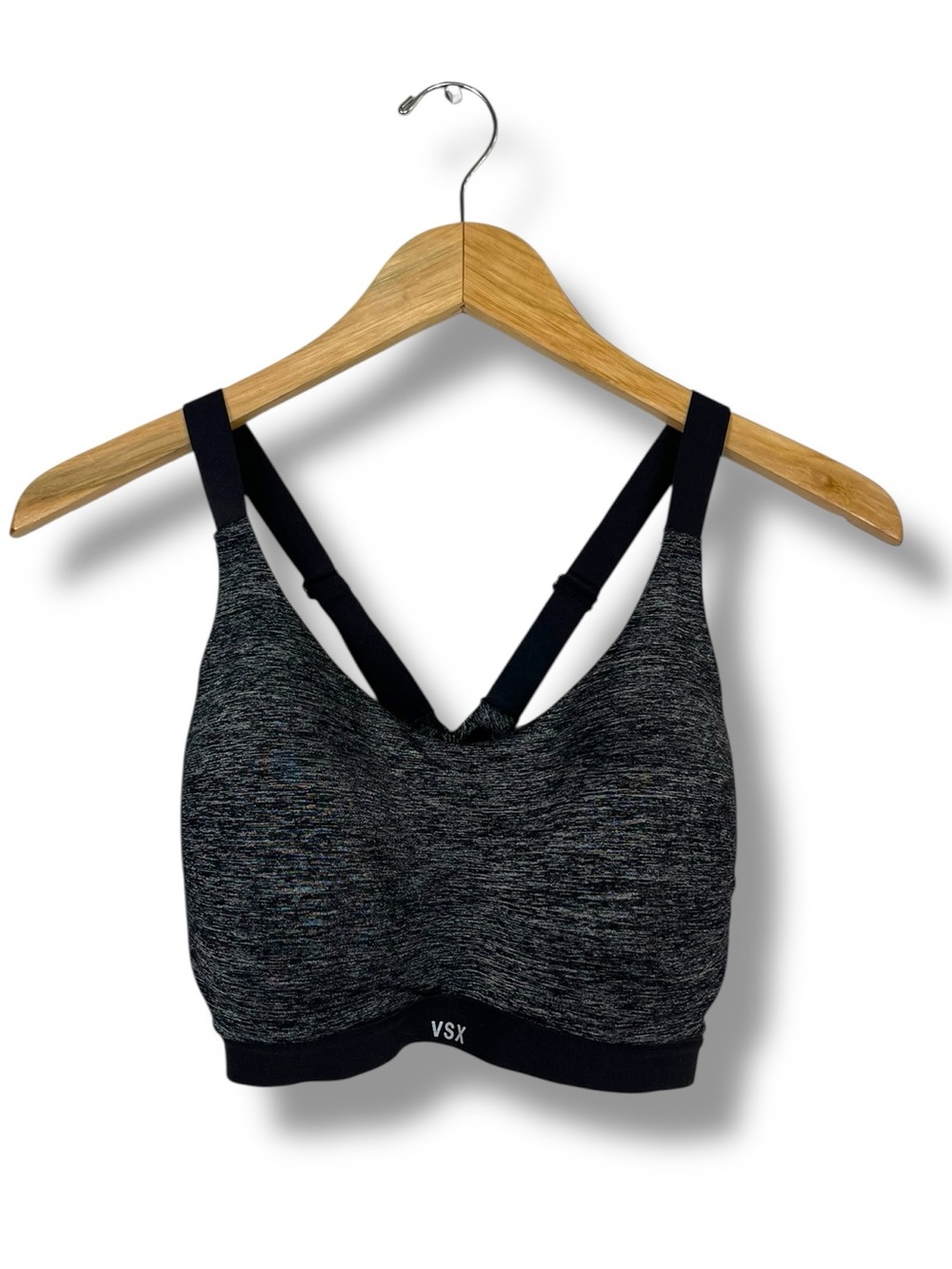 Victoria's Secret VSX Incredible Activewear Sports Bra 34DD Grey Black